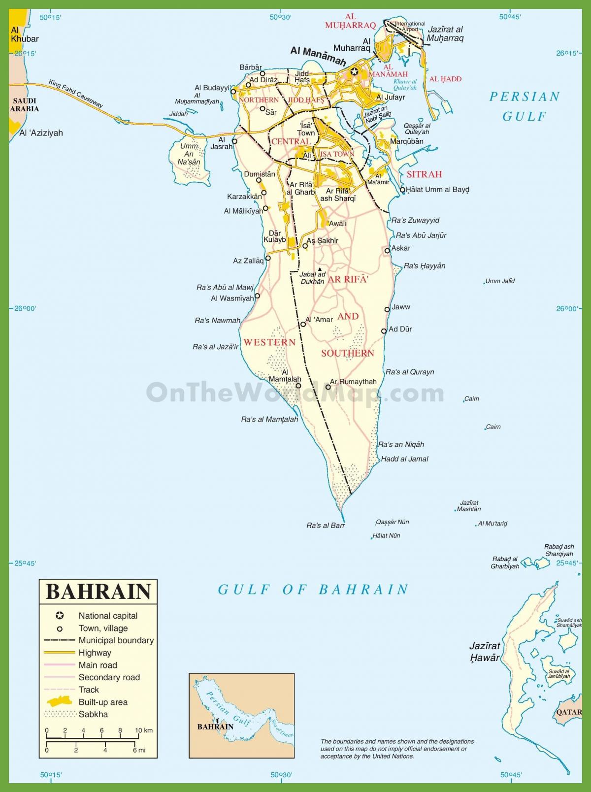 Карта горада Бахрэйна 