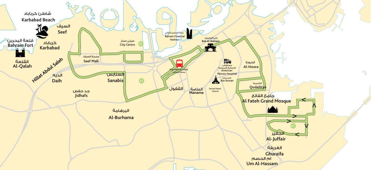 карта горада Бахрэйна