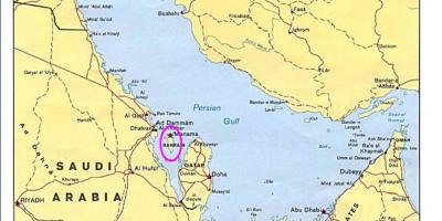 Карта выспы Бахрэйн 