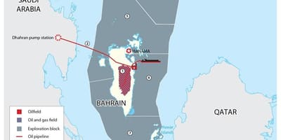 Карта Бахрэйна блокаў